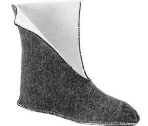 Rubber boot felt liner