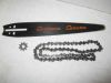 Carving bar, chain, sprocket