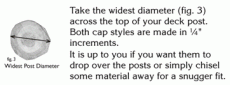 How to measure post caps