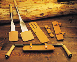 Photo of leather blade guard for slick