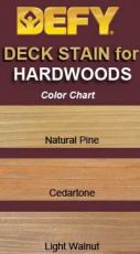 Defy Deck for Hardwood Color Chart
