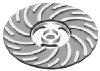 Spiral backing pad<br>showing 'ribs'
