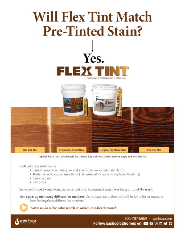 Information on Sashco Flex Tint system