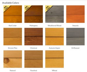 Capture Log Stain Color Chart