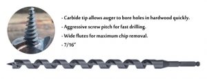 Carbide Tipped Auger Bit